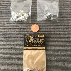 SILVER METAL HAMMERED EAR CUFF ASSORTED LOT